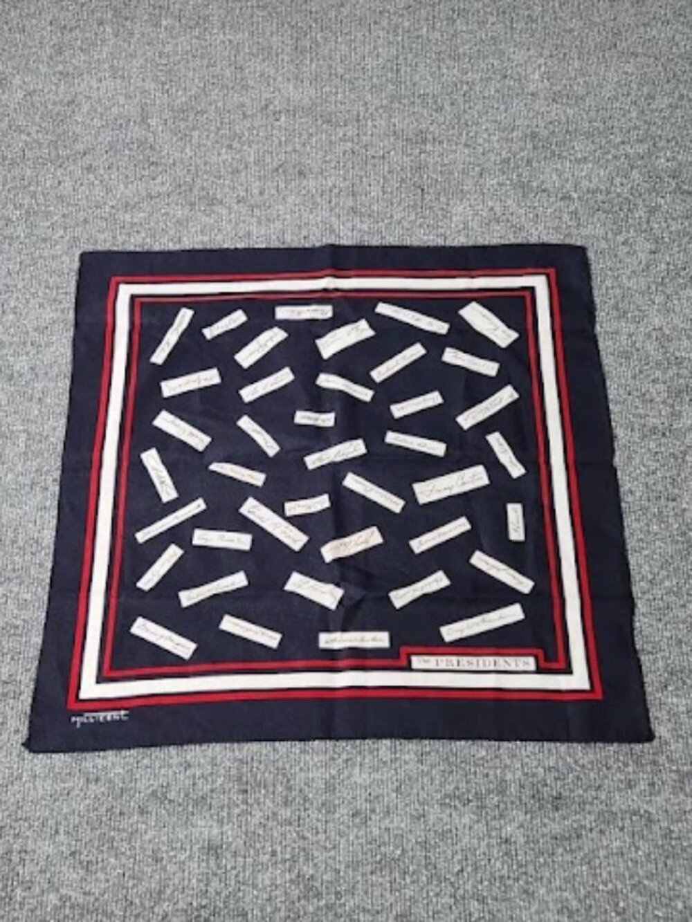 Vintage "The Presidents" Signature Scarf By Millicent